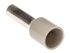 Schneider Electric, DZ5CE Insulated Crimp Bootlace Ferrule, 8.2mm Pin Length, 2.7mm Pin Diameter, 2.5mm² Wire Size, Grey