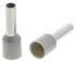Schneider Electric, AZ5CE Insulated Crimp Bootlace Ferrule, 8.2mm Pin Length, 2.7mm Pin Diameter, 2.5mm² Wire Size, Grey