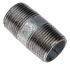 RS PRO Galvanised Malleable Iron Fitting Barrel Nipple, Male BSPT 1in to Male BSPT 1in
