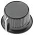 RS PRO 28mm Black, Grey Potentiometer Knob for 6.4mm Shaft Splined