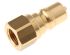 Parker Brass Female Hydraulic Quick Connect Coupling, G 1/4 Male