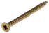 RS PRO Pozidriv Countersunk Steel Wood Screw, Yellow Passivated, Zinc Plated, 5mm Thread, 70mm Length