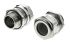 ABB Cable Gland, M25 Max. Cable Dia. 18mm, Nickel Plated Brass, Metallic, 14mm Min. Cable Dia., IP68, Without Locknut