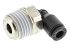 Legris LF3000 Series Elbow Threaded Adaptor, R 1/4 Male to Push In 4 mm, Threaded-to-Tube Connection Style