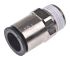 Legris LF3000 Series Straight Threaded Adaptor, R 3/8 Male to Push In 12 mm, Threaded-to-Tube Connection Style