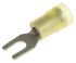 RS PRO Insulated Crimp Spade Connector, 4mm² to 6mm², 12AWG to 10AWG, M4 (#8) Stud Size Nylon, Yellow