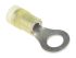 RS PRO Insulated Ring Terminal, M6 (1/4) Stud Size, 4mm² to 6mm² Wire Size, Yellow