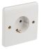 MK Electric White 1 Gang Plug Socket, 16A, Type F - German Schuko, Indoor Use
