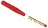 Staubli Red Male Banana Plug, 4 mm Connector, Solder Termination, 32A, 1000V, Gold Plating