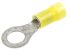 TE Connectivity, PLASTI-GRIP Insulated Ring Terminal, 7.94mm Stud Size, 2.6mm² to 6.6mm² Wire Size, Yellow