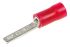 TE Connectivity, PLASTI-GRIP Insulated Crimp Blade Terminal 13mm Blade Length, 0.26mm² to 1.65mm², 22AWG to 16AWG, Red