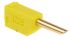 Staubli Yellow Male Test Plug - Solder Termination, 30 V, 60V dc, 10A