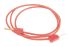 Cable de prueba con conector de 2 mm Staubli de color Rojo, Macho-Macho, 30 V ac, 60V dc, 10A, 600mm