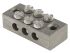 RS PRO 3-Way Double Screw Earth Terminal Block, 0 to 16mm², 0 → 16 AWG Wire, Screw Down, Brass Housing