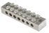 RS PRO 7-Way Double Screw Earth Terminal Block, 0 to 16mm², 0 → 16 AWG Wire, Screw Down, Brass Housing
