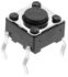 Black Keyboard Switch, SPST 50 mA @ 12 V dc 0.8mm Snap-In