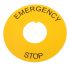 BACO Legend Plate for Use with BACO Series, Emergency Stop