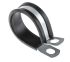 Abrazadera de cable RS PRO de Acero Chapado Negro, montaje: Tornillo, Ø cable máx. 40mm, 19.1 x 2.4mm