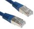 Decelect Cat5 Male RJ45 to Male RJ45 Ethernet Cable, F/UTP Shield, Blue PVC Sheath, 0.5m