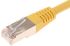 Decelect Cat5 Ethernet Cable, RJ45 to RJ45, F/UTP Shield, Yellow PVC Sheath, 0.5m