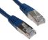 Decelect Cat5 Male RJ45 to Male RJ45 Ethernet Cable, F/UTP Shield, Blue PVC Sheath, 1m