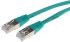 Decelect Cat5 Male RJ45 to Male RJ45 Ethernet Cable, F/UTP Shield, Green PVC Sheath, 3m