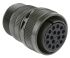 Amphenol 17-Polet Cirkulær konnektor Kabelmontering Plug, Skruekobling, Socket Contacts, kappestørrelse 20, MS3106A