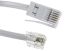 RS PRO Female RJ11 to Male BT431A Telephone Extension Cable, White Sheath, 3m
