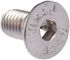 RS PRO Plain Stainless Steel Hex Socket Countersunk Screw, DIN 7991, M8 x 16mm