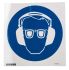 Brady Gebotszeichen mit Piktogramm: Gehörschutz, Augenschutz, PET selbstklebend