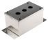 Eaton Grey Stainless Steel RMQ Titan Push Button Enclosure - 3 Hole 22mm Diameter