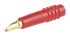 Staubli Red Female Test Socket, 1mm Connector, Solder Termination, 6A, 30 V, 60V dc, Gold Plating