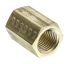 Legris Brass Pipe Fitting, Straight Threaded Coupler, Female G 1/4in to Female G 1/4in
