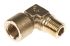 Legris Brass Pipe Fitting, 90° Threaded Elbow, Male R 1/4in to Female G 1/4in