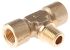 Legris Brass Pipe Fitting, Tee Threaded Branch Tee, Female BSPP 1/4in to Female BSPP 1/4in