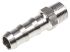 Legris Stainless Steel Pipe Fitting, Straight Hexagon Tailpiece Adapter, Male R 1/8in x Male