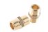 Legris Brass Pipe Fitting, Straight Threaded Adapter, Male R 1/2in to Male R 1/2in