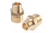 Legris Brass Pipe Fitting, Straight Threaded Adapter, Male R 1/2in to Male R 3/8in