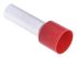 RS PRO Insulated Crimp Bootlace Ferrule, 25mm Pin Length, 8.7mm Pin Diameter, 35mm² Wire Size, Red
