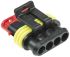 TE Connectivity AMP Superseal 1.5 Male 6mm, 4-polig / 1-reihig Gerade, Kabelmontage