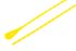 Richco Cable Tie, Releasable, 222.3mm x 2.4 mm, Yellow Polypropylene, Pk-100