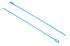 Richco Cable Tie, Releasable, 152.4mm x 2.4 mm, Blue Polypropylene, Pk-100
