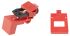 Brady 7mm Shackle PPUniversal Circuit Breaker Lockout, 38mm Attachment Point- Red