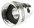 Straight Male Hose Coupling 3/4in Straight Coupler, 3/4 in BSP Female, Chrome Plated Brass