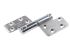 ROCA Brushed Stainless Steel Hinge, Screw Fixing 123mm x 84mm x 3mm