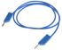 Cable de prueba con conector de 4 mm  Hirschmann de color Azul, Macho-Macho, 60V dc, 32A, 1m