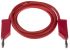 Cable de prueba  Hirschmann de color Rojo, Macho-Macho, 60V dc, 16A, 1m