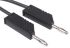 Cable de prueba con conector de 4 mm  Hirschmann de color Negro, Macho-Macho, 60V dc, 16A, 1m