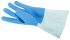 BM Polyco Taskmaster Blue Cotton Chemical Resistant Work Gloves, Size 10, Large, Latex Coating