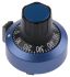 Atoms Potenziometer Drehknopf Blau, Zeiger-Farbe Weiß, Knopf-Ø 6.35mm x 25mm, Schaft 6.35mm Rund